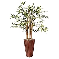Nearly Natural 4ft. Bamboo with Decorative Planter