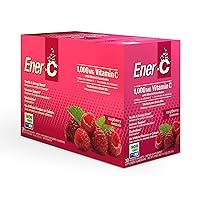 Ener-C Raspberry Multivitamin Drink Mix Powder Vitamin C 1000mg & Electrolytes with Real Fruit Juice Natural Energy & Immune Support for Women & Men - Non-GMO Vegan & Gluten Free - 30 Count