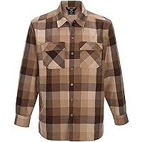 Vertx Last Line Mens Long Sleeve Plaid Flannel Tactical Shirt with Pockets Built for Concealed Carry, CCW, and Daily Wear