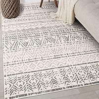 Geometric Boho Perfect for high Traffic Areas of Your Living Room,Bedroom,Home Office,Kitchen Area Rug 3'3