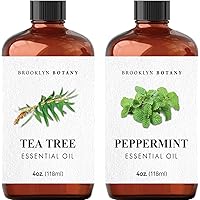 4 Fl Oz Therapeutic Grade Tea Tree & Peppermint Essential Oil Set - 100% Pure & Natural - Essential Oil for Aromatherapy and Diffuser