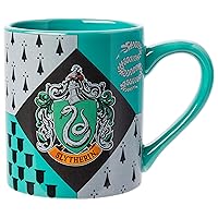 Harry Potter Hogwarts Slytherin House Crest Ceramic Mug, 14 Ounces