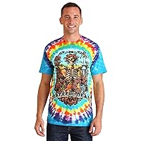 Liquid Blue Men's Grateful Dead Rainbow Bertha Tie Dye Short Sleeve T-Shirt