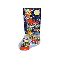 Cross Stitch Patterns Christmas Stocking PDF, Counted Modern Printable Easy DMC Holiday Stockings, Cute Stars Moon Snow Cross Stitch Chart, Simple Design for Beginner DIY, Digital Download