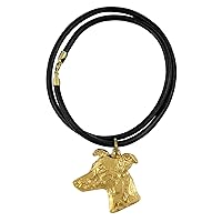 Exclusive Dog Necklace with Gold Plating 24ct - Handmade Jewelry Masterpiece for Dog Lovers – Gold-Plated Dog Necklaces for Men and Women – Whippet