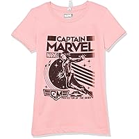Marvel Little, Big Captain Poster Girls Short Sleeve Tee Shirt