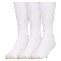 GOLDTOE Men's Fluffies Crew Socks 3 Pack