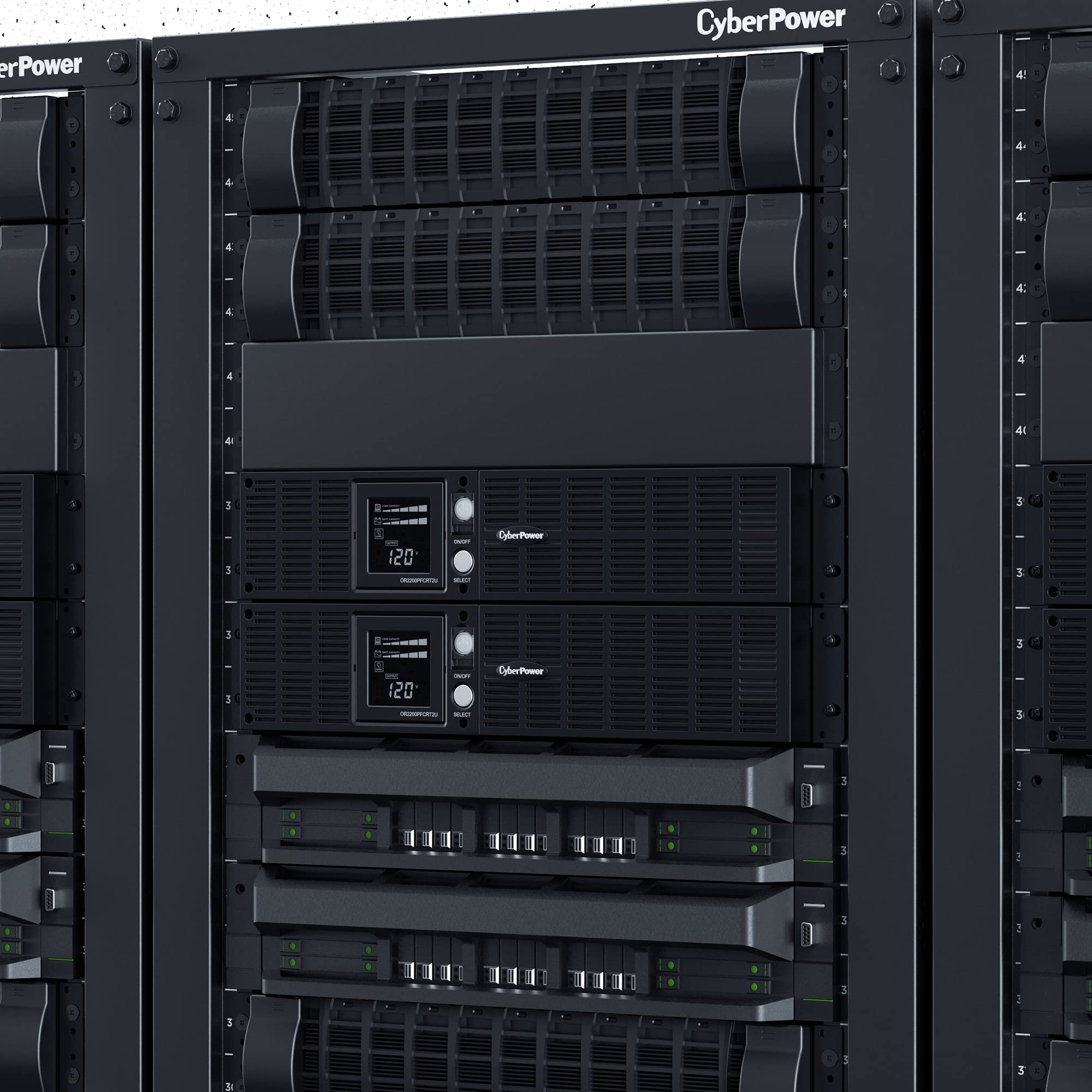 CyberPower OR2200PFCRT2U PFC Sinewave UPS System, 2000VA/1540W, 8 Outlets, AVR, 2U Rack/Tower