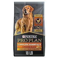 High Protein Dog Food With Probiotics for Dogs, Shredded Blend Chicken & Rice Formula - 18 lb. Bag