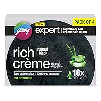 Rich Crème Hair Colour Shade - Pack of 4 (NATURAL BLACK)