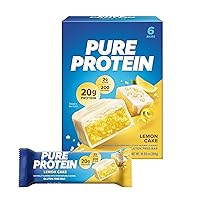 Pure Protein Bars Nutritious Snacks to Support Energy, Lemon Cake, 6 Count (Pack of 1)