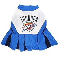 Pets First NBA Oklahoma City Thunder Dog Cheerleader Dress, X-Small