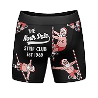 Crazy Dog T-Shirts Mens Funny Boxers North Pole Strip Club Sarcastic Christmas Underwear For Men