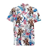 80s 90s Hawaiian Shirts for Men Vintage Button Down Short Sleeve Shirt, 80s Outfit Party Disco Beach Shirts