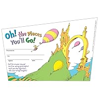 Eureka Back to School Dr. Seuss, Oh, The Places You'll Go' Recognition Awards for Kids, 36pc. 8.5'' W x 5.5'' H