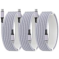 [3Pack-60W-6FT] iPhone 15 Fast Charger Cable, MFi Certified 60W PD Type C Charging High Speed Transfer Nylon Braided Long Cord for iPhone 15 Pro/15 Pro Max/15 Plus,iPad Pro,Air,Mini, Airpods, Galaxy