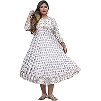 Jessica-Stuff Embroidered Rayon Blend Stitched Anarkali Gown (White) (1043)