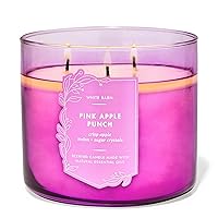 Bath and Body Works, White Barn 3-Wick Candle w/Essential Oils - 14.5 oz - 2021 Core Scents! (Pink Apple Punch)