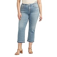 JAG Women's Plus Size Eloise Mid Rise Cropped Bootcut Jeans