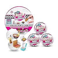 Mini Brands Mini Foodies Series 2 Collector Kit (3 Pack + Collector Case) by ZURU, Mystery Capsule Real Miniature Brands Collectable Toy, Collectibles, Fast Food Toys and Shopping Accessories