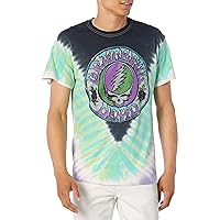 Grateful Dead Unisex-Adult Standard Exclusive Bolt Steal Your Face & Roses Tie Dye Tee