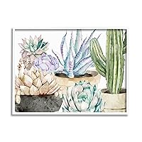 Stupell Industries Chic Indoor Succulents and Cacti Modern Pottery Framed Wall Art
