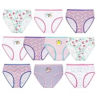 Squishmallows Girls' 100% Combed Cotton Underwear Multipacks with Cam The Calico, Lola and More in Sizes 4, 6, 8, and 10