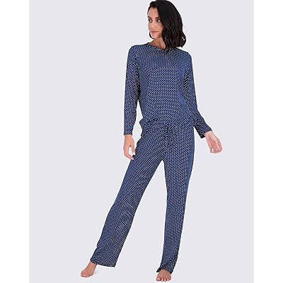 Real Essentials 2 Pack: Women's Pajama Set Super-Soft Short & Long Sleeve  Top With Pants (Available In Plus Size)