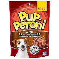Pup-Peroni Dog Treats, Real Sausage with Maplewood Smoke Flavor, 5.6 Ounce (Pack of 8), Made with Real Beef, No Red 40 or Fillers