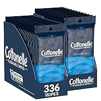 Cottonelle Fresh Care On-The-Go Flushable Wet Wipes, Adult Wet Wipes, 24 On-The-Go Pack, 14 Wipes Per Pack (336 Total Wipes), Packaging May Vary