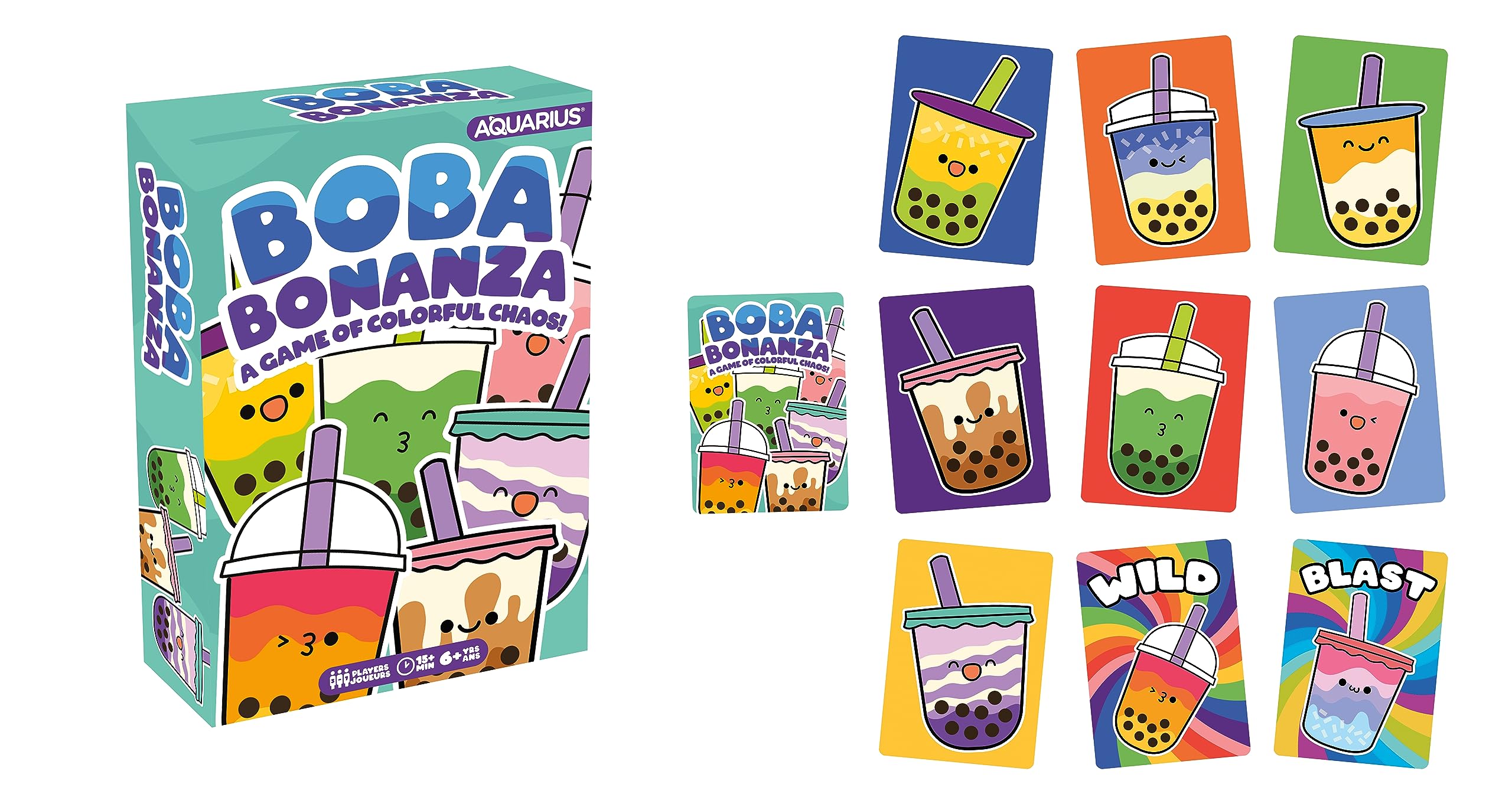 AQUARIUS Boba Bonanza Card Game - Boba Bonanza Card Game - Great Family Fun - Ages 6+ - Officially Licensed for Fun - Boba Bonanza - Merchandise & Collectibles