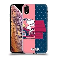 Head Case Designs Officially Licensed Peanuts Snoopy & Woodstock Halfs and Laughs Soft Gel Case Compatible with Apple iPhone XR
