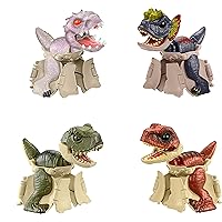 Mattel Jurassic World 4-Pack Egg to Dinosaur Transforming Toys, Hidden Hatchers Figures, 8 Step Dino Changing 2 in 1 Toys (Amazon Exclusive)