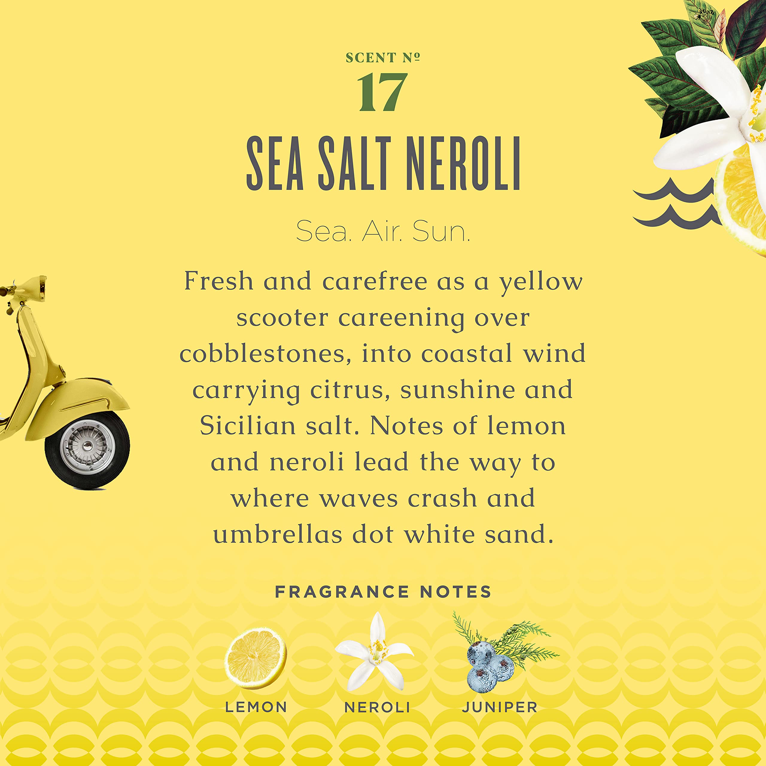 Caldrea Hand Soap Refill, Aloe Vera Gel, Olive Oil and Essential Oils to Cleanse and Condition, Sea Salt Neroli Scent, 32 oz
