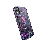 Speck Products Presidio Inked iPhone XR Case, GalaxyFloral/Cala Purple