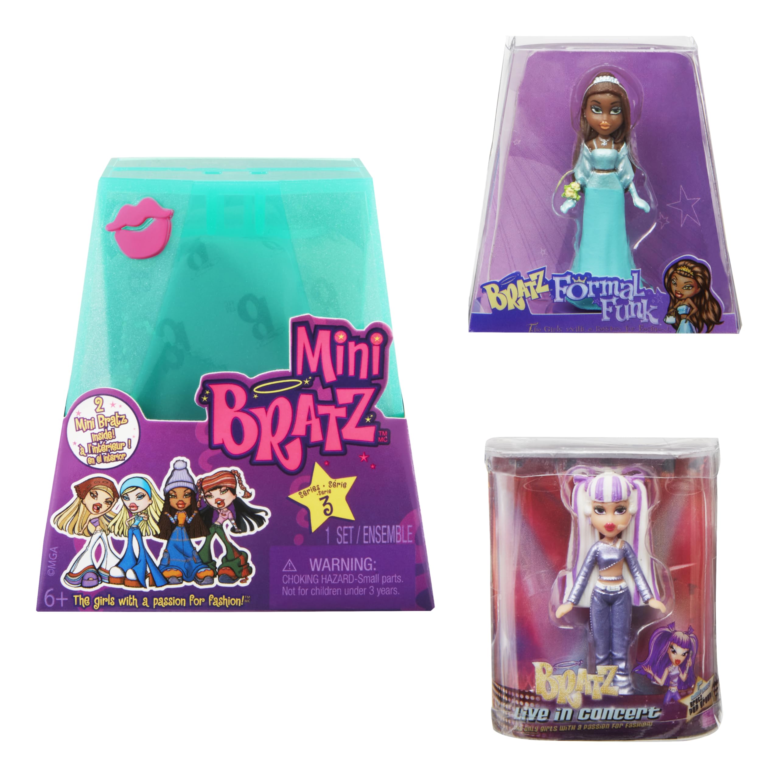 Bratz Mini Series 3 Collectible Figures by MGA's Miniverse, 2 Mini in Each Pack, Blind Packaging Doubles as Display, Y2K Nostalgia, Collectors Ages 6 7 8 9 10+