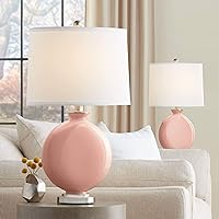 Color + Plus Rustique Coral Carrie Table Lamps Set of 2 from