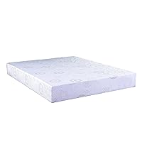 Herbal Fusion Collection Green Tea Infused Polyester Memory Foam Mattress Made in USA, King, White