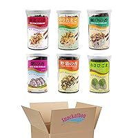 Furikake Rice Seasoning, 6 Expansions, Ebi, Noritamago, Seto, Shio, Yasai, Wasabi Sesame, 1 each Flavor