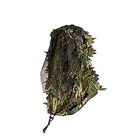 Camouflage Leafy Face Mask - One Size Fits All Hunting Gear, Full Face Mask with Mossy Oak Greenleaf Pattern, Pair with Ghillie Camo Suit, Designed for Turkey Hunting, Stalking Game & More