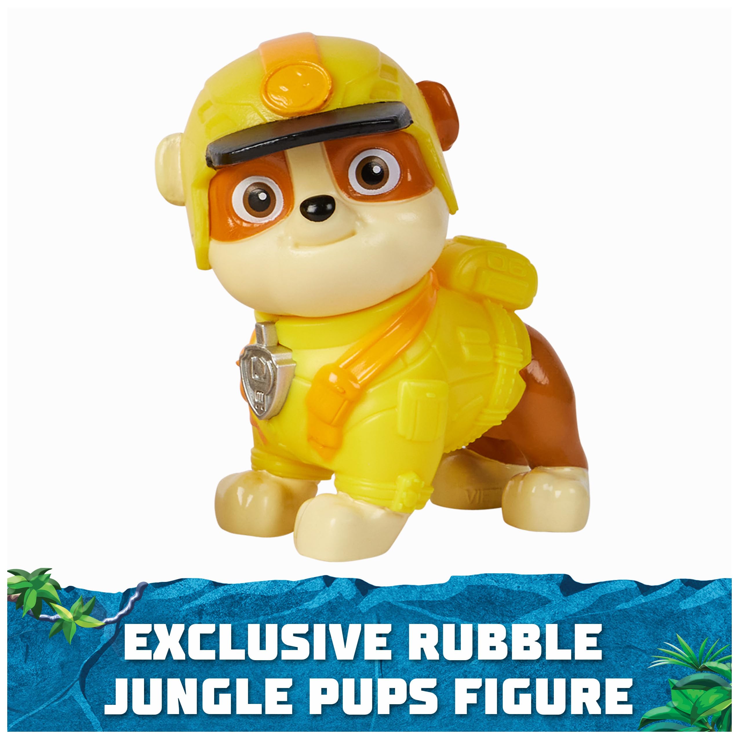 PAW Patrol Jungle Pups, Rubble Rhino Vehicle, Toy Truck with Collectible Action Figure, Kids Toys for Boys & Girls Ages 3 and Up
