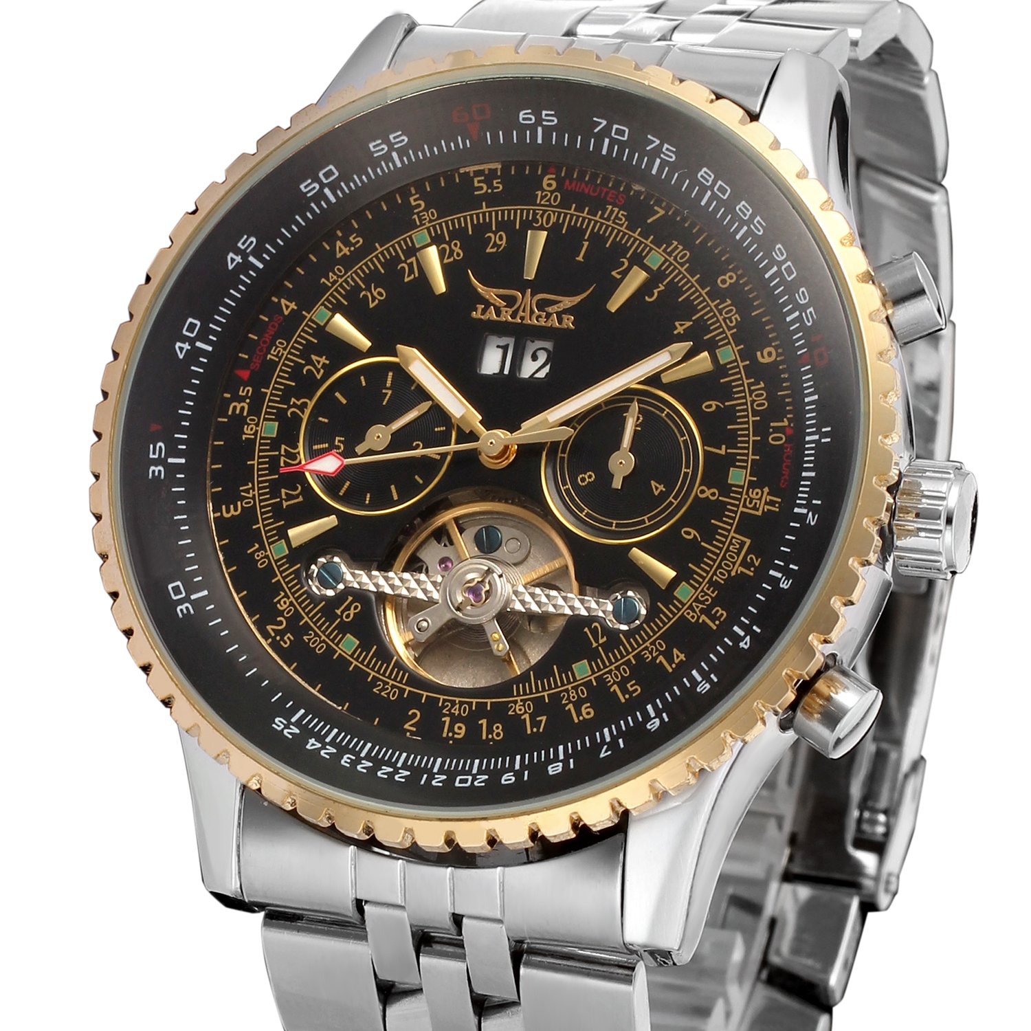 FORSINING Men's Automatic Tourbillon Complete Calendar Wrist Watch JAG034M4