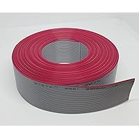 26P 10 Meters or 33 Feet Roll IDC Silver Flat Ribbon Cable for 2.54mm 0.1