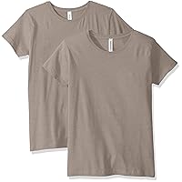 AquaGuard Women's 2-Pack Classic-Fit T-Shirt, Crewneck Cotton Short Sleeve Tee