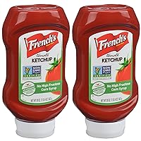 French's Tomato Ketchup, 20 oz - One 20 Ounce Ketchup Squeeze Bottle, Made with California Tomatoes for a Tangy, Sweet Flavor (Pack of 2)