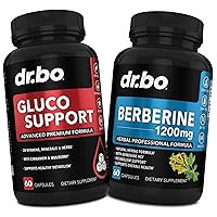 DR. BO Metabolism Support & Berberine Supplement Capsules - Boost Metabolism with Vitamin Herbal Formula - 1200mg Berberine HCL Supplement for Healthy Metabolic Support for Women & Men