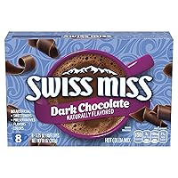 Swiss Miss Indulgent Collection Dark Chocolate Flavor Hot Cocoa Mix, 1.25 oz. 8-Count (Pack of 12)