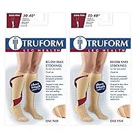 Truform 8845s Short Length 30-40 mmHg Compression Stockings, Knee High, Closed Toe