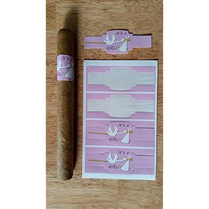 It's a GIRL! (Stork) 20 Pack of Self-Adhering Cigar Bands / Labels
