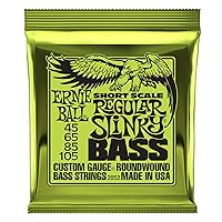 Ernie Ball Short Scale Regular Slinky Nickel Wound Bass Guitar Strings, 45-105 Gauge (P02852)